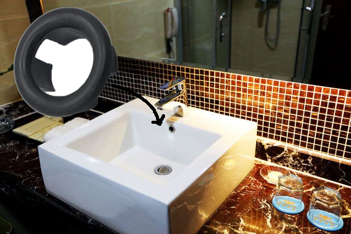 CaoXiong 4 Pack Bathroom Basin Sink Round Hole Trim Overflow Cover Rings Hole Insert in Cap Hollow Ring Triangle for Hole Diameter Replacement Ceramic Pots for Home,Sink,Bathroom,Kitchen (Black) - Image 5